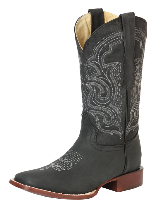 El General Men's Rodeo Boot – Crazy Leather - Black 45207