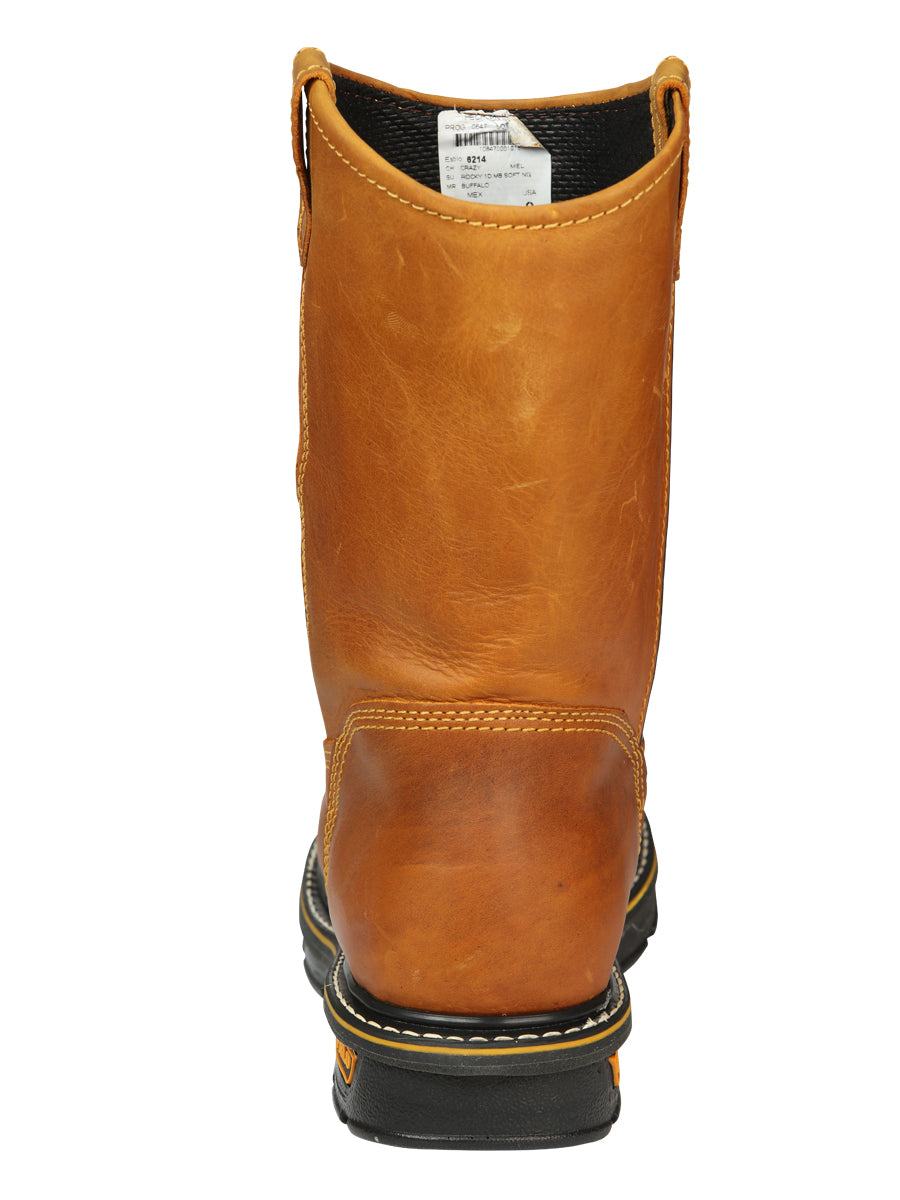 Botas de trabajo Buffalo &amp; Bull para hombre sin puntera - Crazy Miel 45258