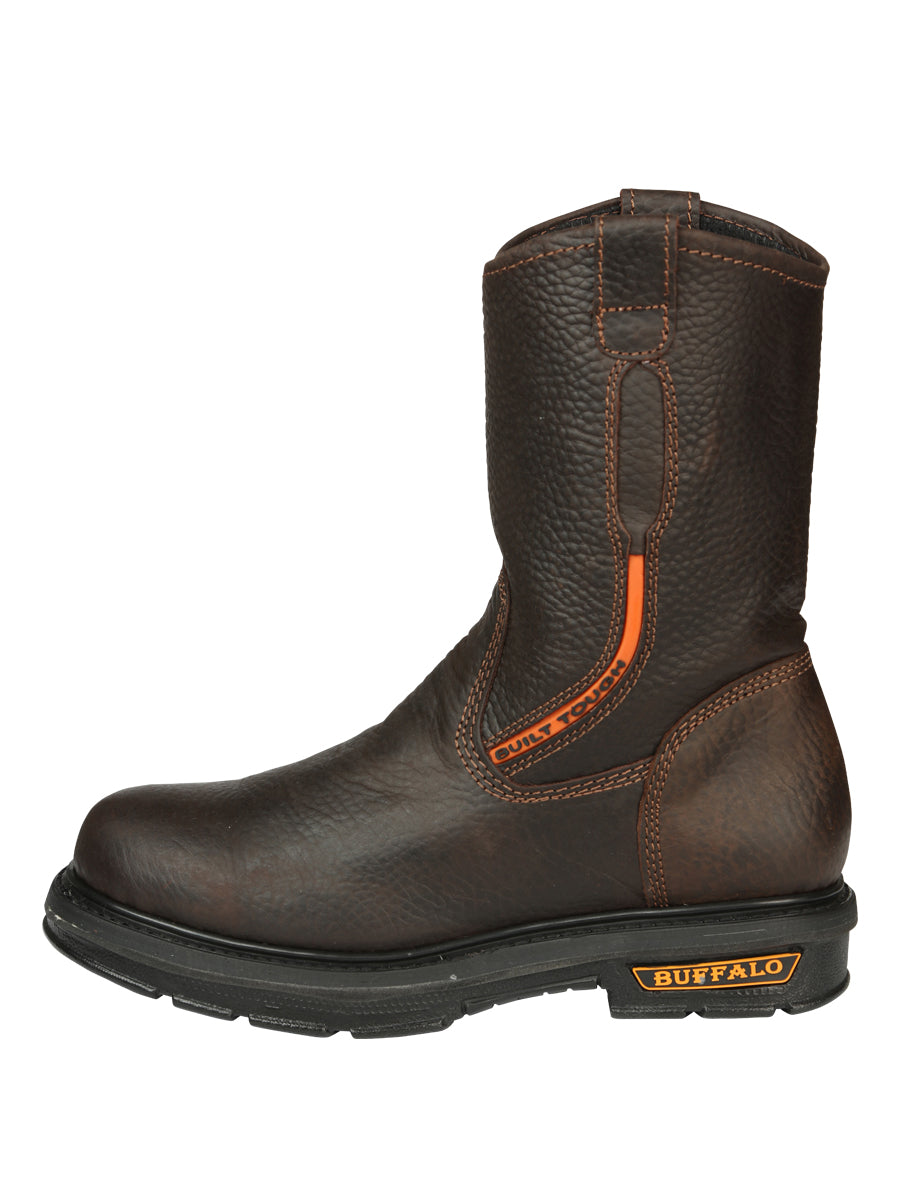 Botas de trabajo Buffalo &amp; Bull para hombre con puntera de piel bovina - Rino Moka 45260