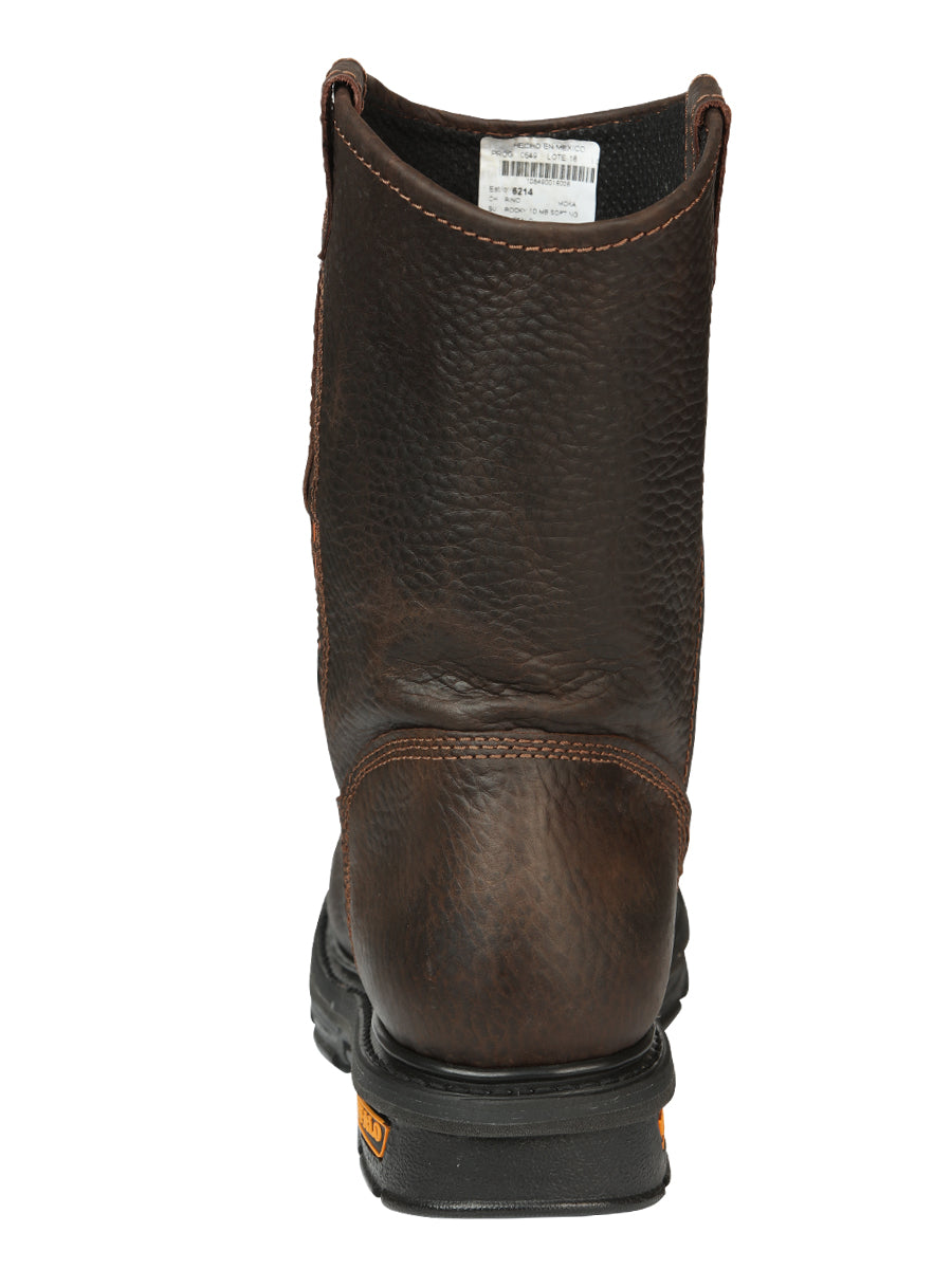 Botas de trabajo Buffalo &amp; Bull para hombre con puntera de piel bovina - Rino Moka 45260