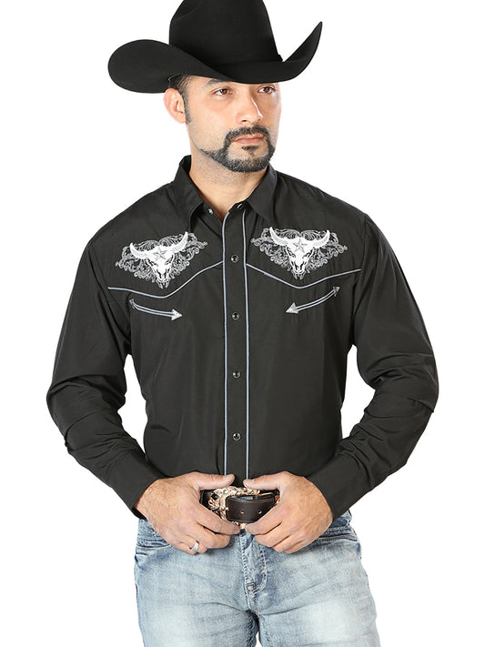 El Señor de los Cielos Embroidery Shirt Black/white 126676