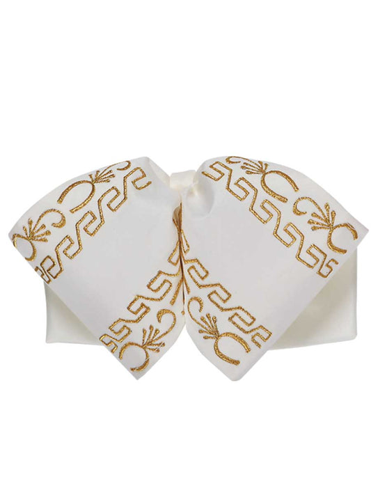 Adult 
Mexican Charro Bow Tie 100% Polyester Ivory/Gold  600136