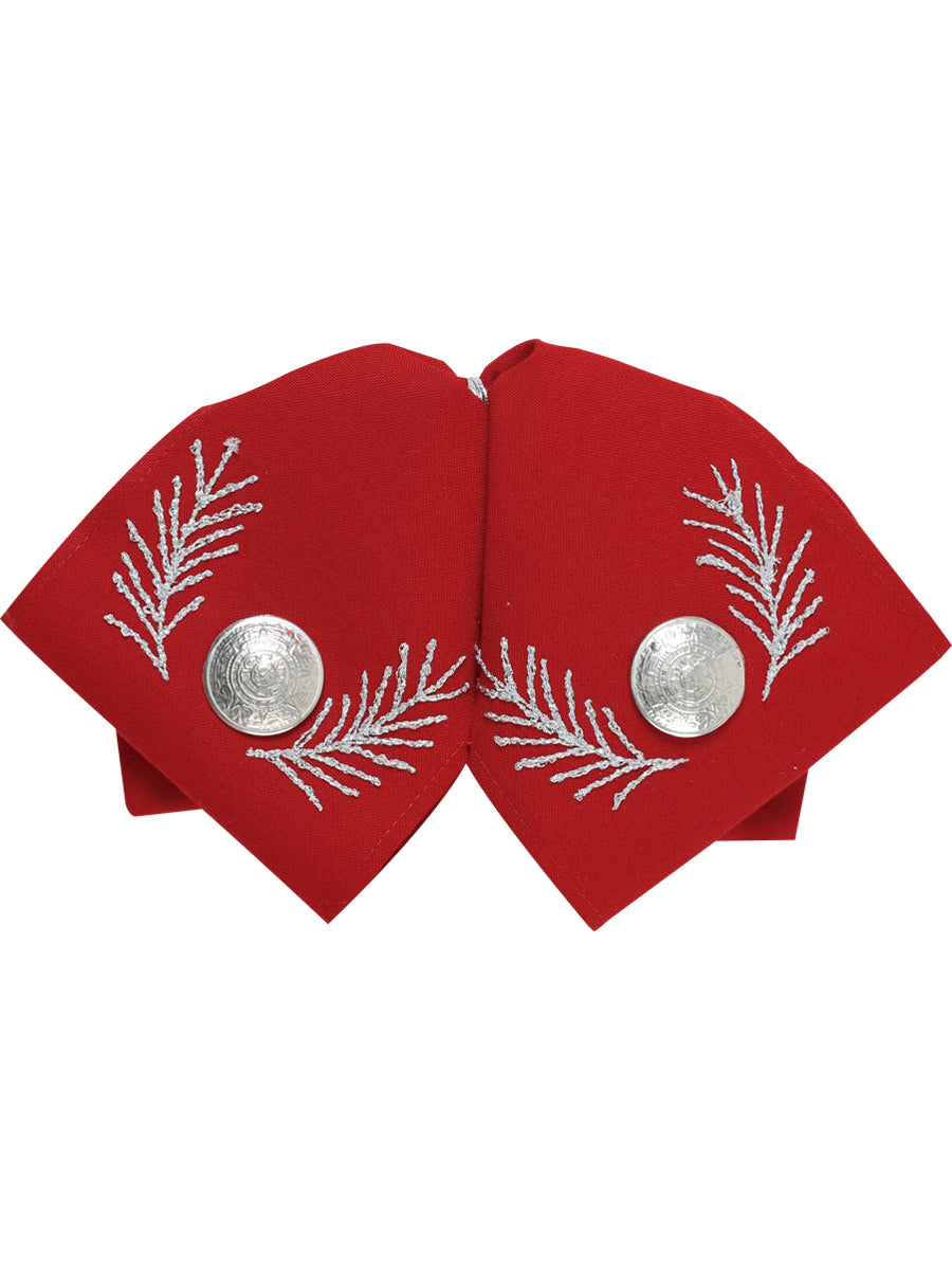Adult 
Mexican Charro Bow Tie 100% Polyester Red/Silver  601109