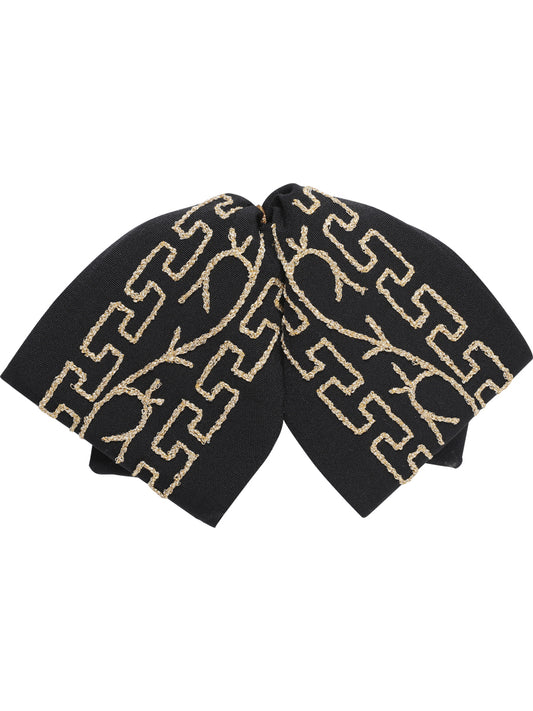 Adult 
Mexican Charro Bow Tie 100% Polyester Black/Gold  601111