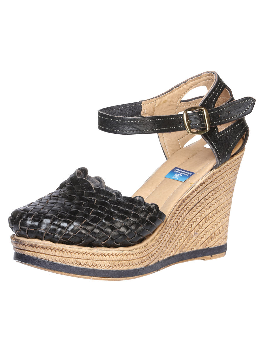 Sandalias Artesanales Mexicanas Piel Negra 601928