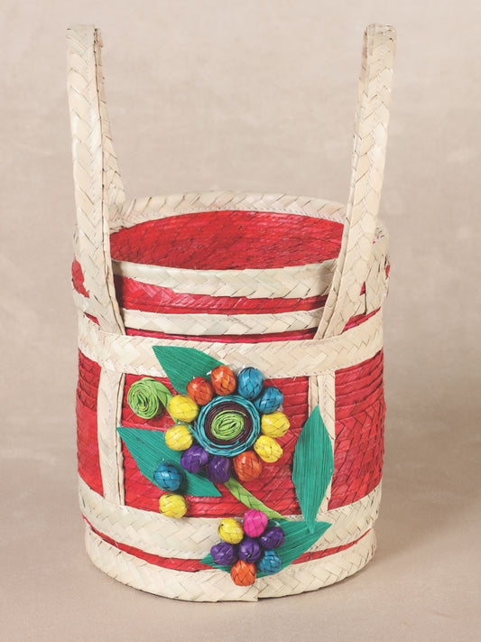 Handmade cosmetic bag 100% from Palma.  Hand woven. -  Flower -   Multicolor 602139