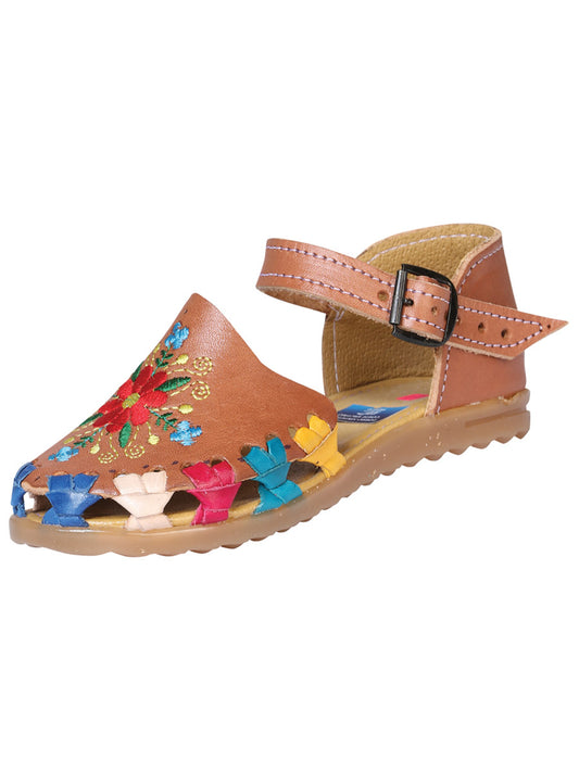 Artisanal Mexican Sandals Leather Natural 602371
