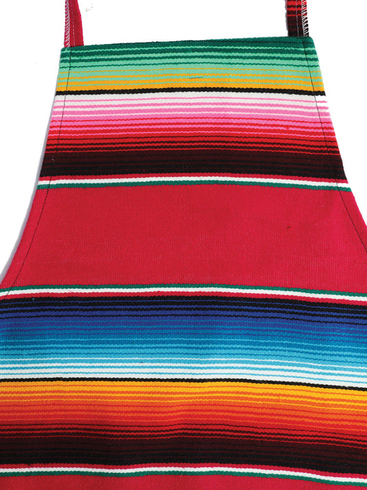 Delantal artesanal mexicano de zarape 100% acrilonitrilo fucsia 603581