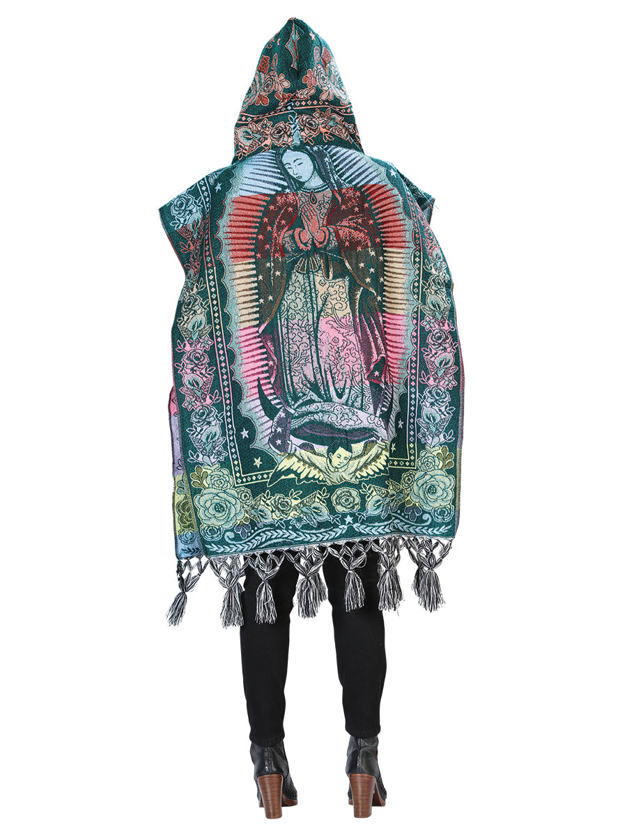 Poncho Artesanal Mexicano 100% Acrílico Multicolor 603880
