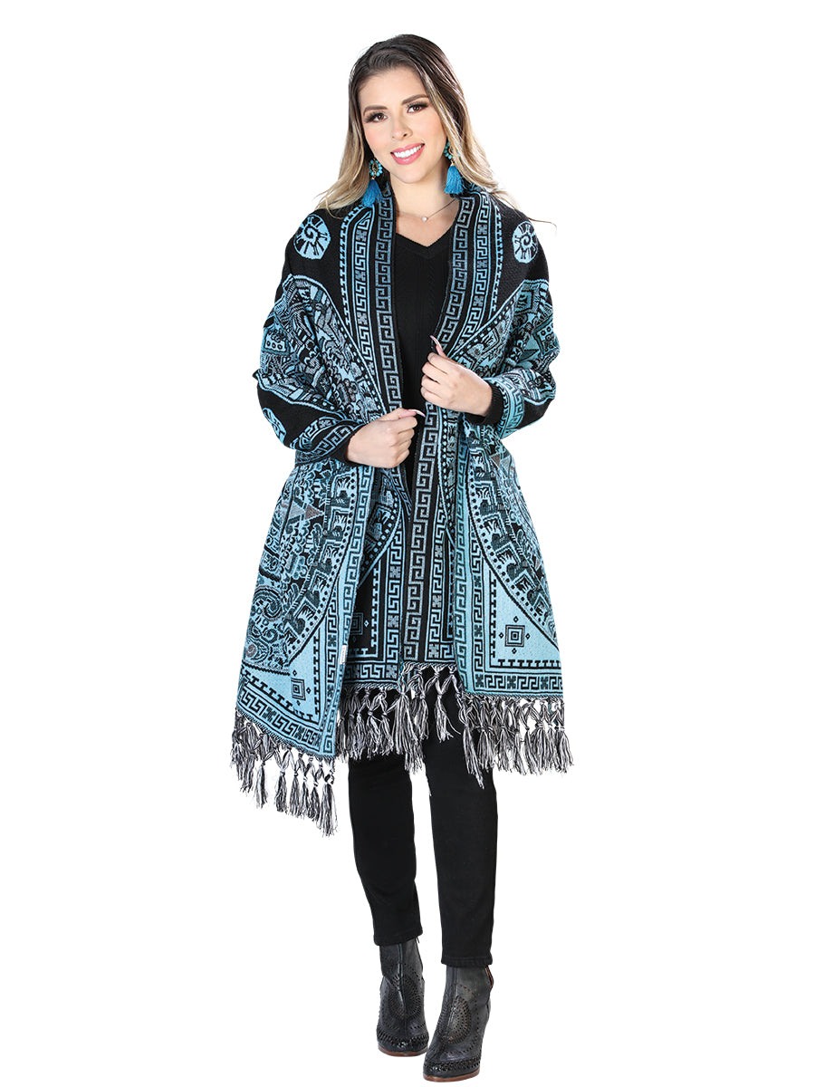 Rebozo Artesanal Mexicano 100% Acrílico Azul 603887