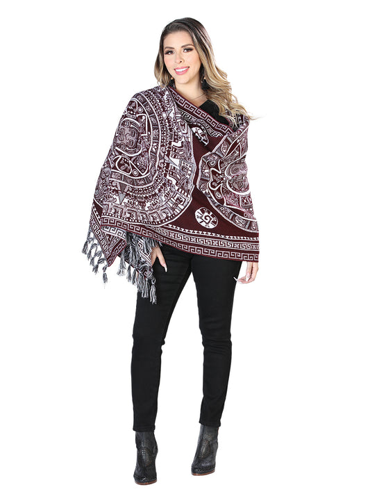 Rebozo Artesanal Mexicano 100% Acrílico Vino 603889