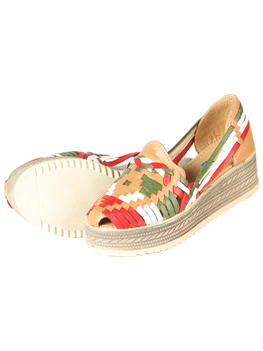 Mexican Artisanal Sandals Leather Tricolor 603942