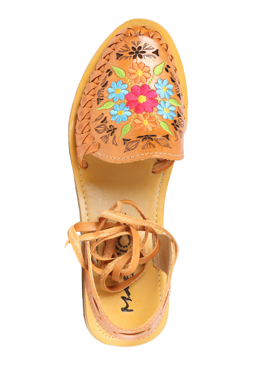 Sandalias Artesanales Mexicanas Piel Miel 604020